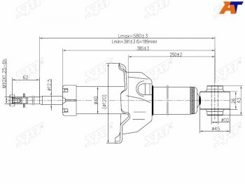 Стойка задняя LH=RH SAT  Honda CR-V RD1,RD2,RD3 рестайлинг (1999-2001)