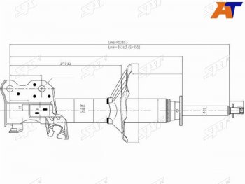 Стойка передняя RH SAT Nissan Almera G15 седан (2012-2019)