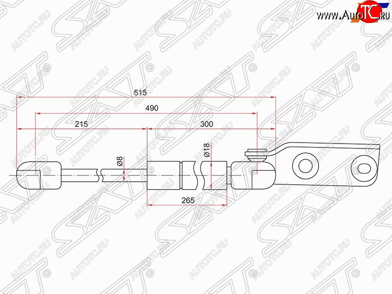 1 089 р. Правый упор крышки багажника SAT Nissan AD Y11 (1999-2008)  с доставкой в г. Набережные‑Челны