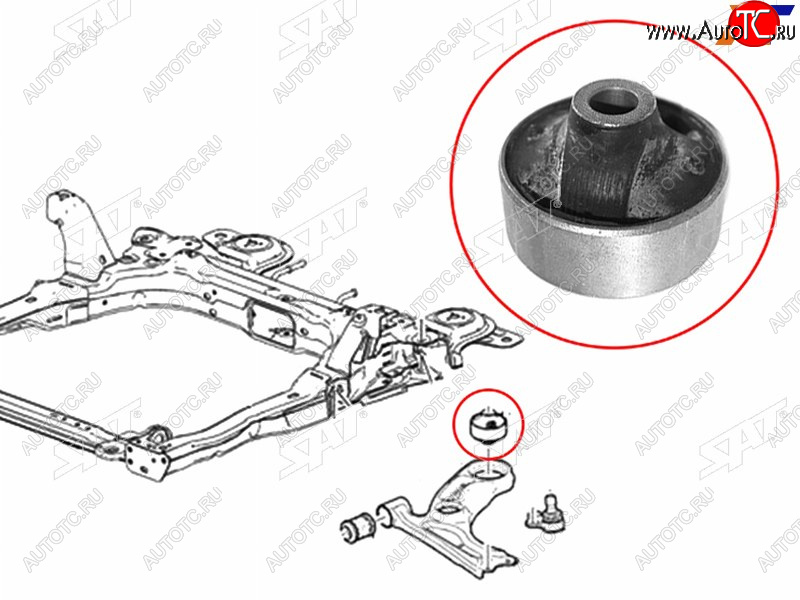 469 р. Сайлентблок рычага задний FR SAT Chevrolet Aveo T300 хэтчбек (2011-2015)  с доставкой в г. Набережные‑Челны