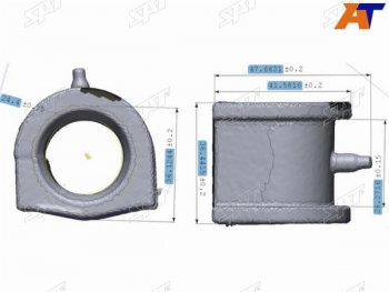 Втулка переднего стабилизатора SAT D=24.5 LH=RH Mitsubishi Lancer Cedia 9 CS универсал (2000-2003)