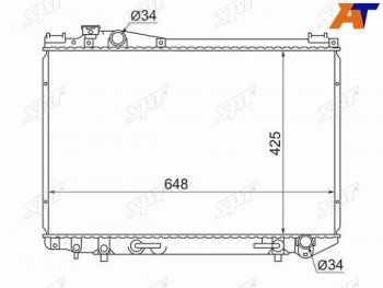 Радиатор SAT Toyota Crown S150 седан дорестайлинг (1995-1997)