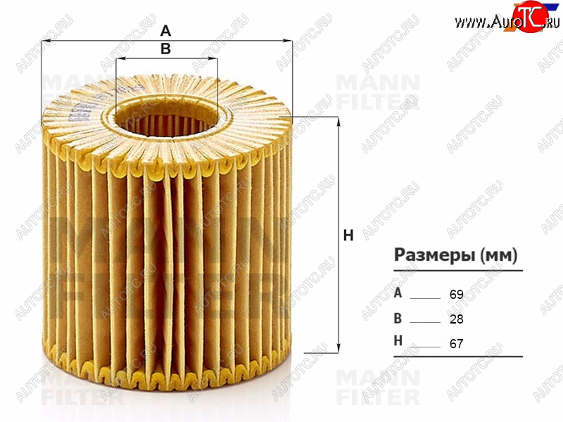 999 р. Фильтр масляный картридж 2GR-FE MANN  Lexus RX350  AL10 (2008-2015), Toyota Camry  XV40 (2006-2011)  с доставкой в г. Набережные‑Челны