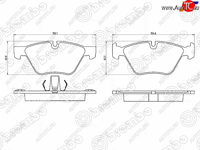 5 399 р. Колодки тормозные передние FL-FR SAT BMW 5 серия F10 седан дорестайлинг (2009-2013)  с доставкой в г. Набережные‑Челны