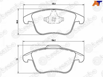 Колодки тормозные перед FL-FR SAT Ford Mondeo, Land Rover Freelander (L359), Volvo S60 (FS седан), XC70