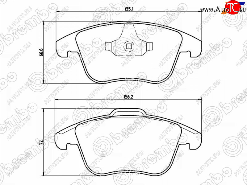 3 889 р. Колодки тормозные перед FL-FR SAT  Ford Mondeo, Land Rover Freelander (L359), Volvo S60 (FS седан), XC70  с доставкой в г. Набережные‑Челны