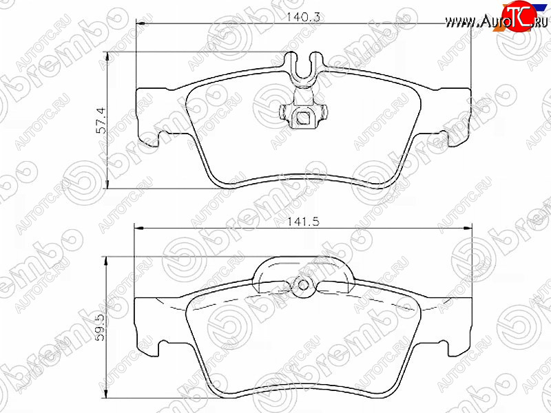 3 499 р. Колодки тормозные задние RH-LH SAT Mercedes-Benz E-Class W212 рестайлинг седан (2013-2017)  с доставкой в г. Набережные‑Челны