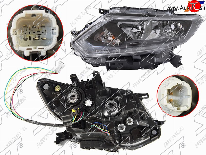 12 099 р. Фара левая (галоген, ДХО, с электрокорректором) SAT  Nissan X-trail  3 T32 (2013-2018) дорестайлинг  с доставкой в г. Набережные‑Челны