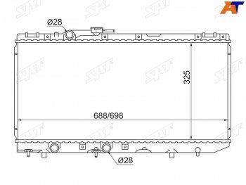 7 649 р. Радиатор SAT Toyota Corsa L50 седан дорестайлинг (1994-1997)  с доставкой в г. Набережные‑Челны. Увеличить фотографию 3