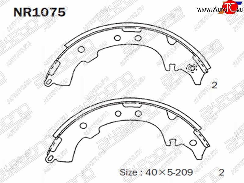 2 199 р. Колодки тормозные зад барабанные RR SAT  Toyota Gaia  XM10 - Rush  J200  с доставкой в г. Набережные‑Челны