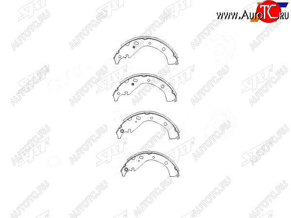 1 439 р. Колодки тормозные барабанные задние LH-RH SAT Toyota Wish XE20 дорестайлинг (2009-2012)  с доставкой в г. Набережные‑Челны