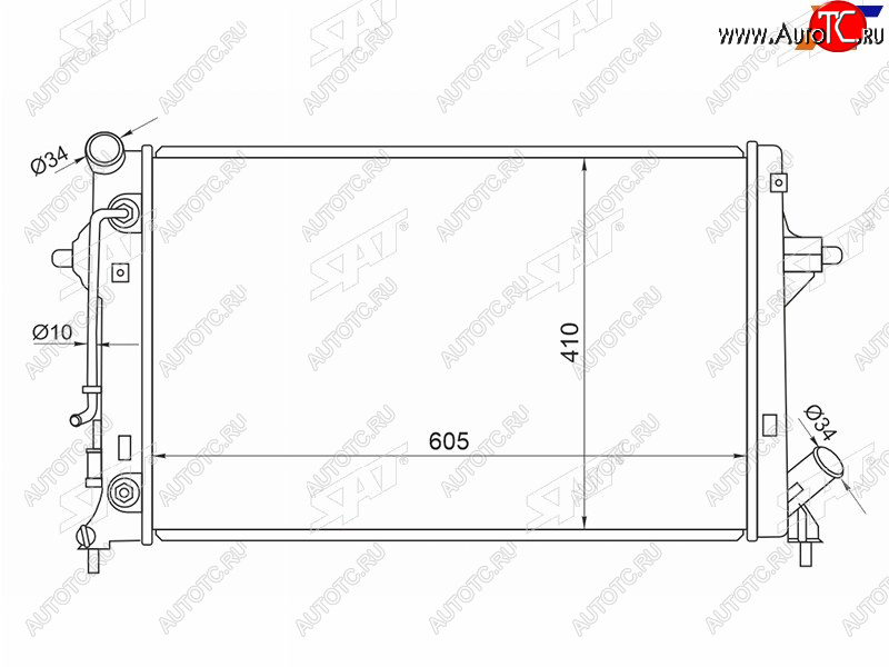 14 649 р. Радиатор охлаждающей жидкости SAT   KIA Seltos - Soul  SK3  с доставкой в г. Набережные‑Челны