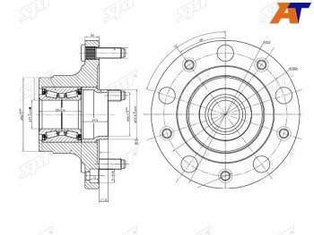 Ступичный узел задн. SAT Ford Transit цельнометаллический фургон (2006-2014)