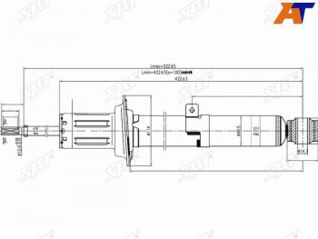 3 599 р. Стойка передняя LH SAT Lexus IS350 XE20 седан дорестайлинг (2005-2013)  с доставкой в г. Набережные‑Челны. Увеличить фотографию 1