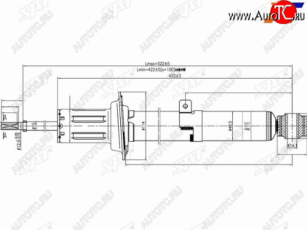 3 599 р. Стойка передняя LH SAT  Lexus IS250 ( XE20,  XE30 седан) (2005-2016), Lexus IS350  XE20 (2005-2013), Toyota Crown ( S180,  S200,  S220) (2003-2022), Toyota Mark X ( X120,  X130) (2004-2019)  с доставкой в г. Набережные‑Челны