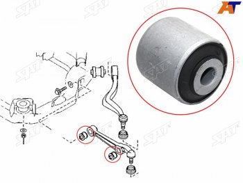 389 р. Сайлентблок рычага нижний прямого (ближ к шар) FR-FL SAT Mazda 6 GG, GY универсал дорестайлинг (2002-2005)  с доставкой в г. Набережные‑Челны. Увеличить фотографию 1