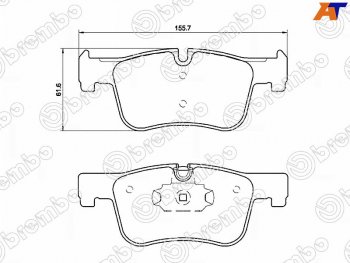 Колодки тормозные перед FL-FR SAT BMW (БМВ) 3 серия  F30 (2012-2018) F30 седан дорестайлинг, седан рестайлинг