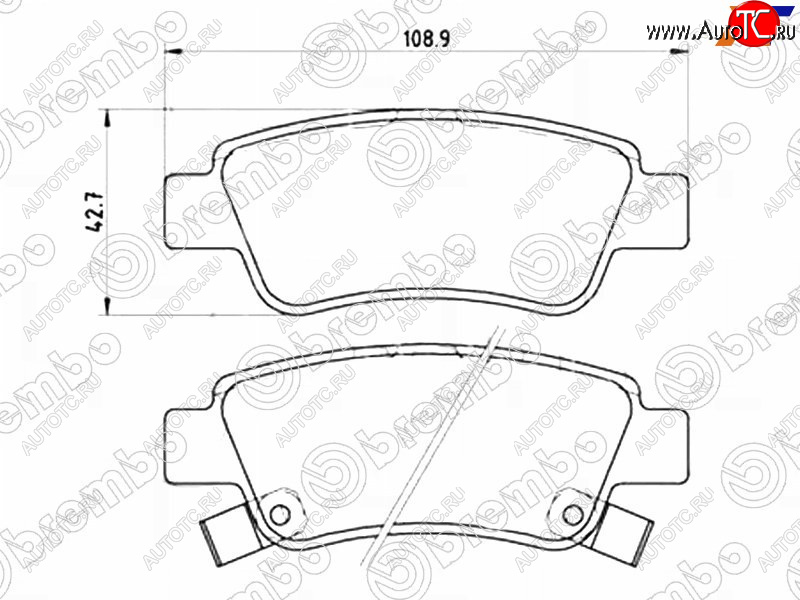 3 999 р. Колодки тормозные задние RH-LH SAT Honda CR-V RE1,RE2,RE3,RE4,RE5,RE7 рестайлинг (2009-2012)  с доставкой в г. Набережные‑Челны