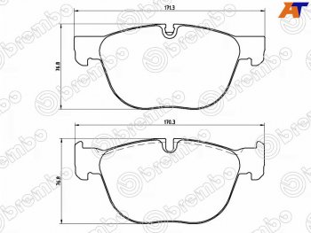 7 299 р. Колодки тормозные передние FL-FR SAT  BMW X5  E70 (2006-2013) дорестайлинг, рестайлинг  с доставкой в г. Набережные‑Челны. Увеличить фотографию 1