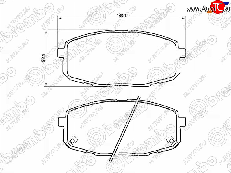 3 099 р. Колодки тормозные передние FL-FR SAT Hyundai I30 2 GD дорестайлинг универсал (2011-2015)  с доставкой в г. Набережные‑Челны