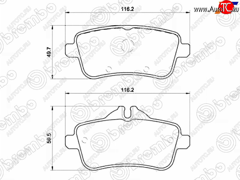 5 499 р. Колодки тормозные задние RH-LH SAT Mercedes-Benz CLA class C117  дорестайлинг седан (2013-2016)  с доставкой в г. Набережные‑Челны