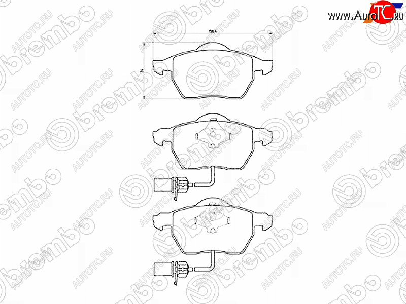 5 199 р. Колодки тормозные FR SAT  Audi A4 B7 седан (2004-2008)  с доставкой в г. Набережные‑Челны