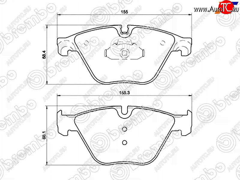 6 349 р. Колодки тормозные передние FL-FR SAT  BMW 5 серия  F10 (2009-2017) седан дорестайлинг, рестайлинг, седан  с доставкой в г. Набережные‑Челны