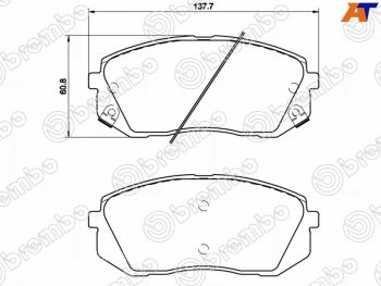 5 299 р. Колодки тормозные передние FL-FR SAT  Hyundai I40  1 VF - IX35 ( LM,  NU)  с доставкой в г. Набережные‑Челны. Увеличить фотографию 1