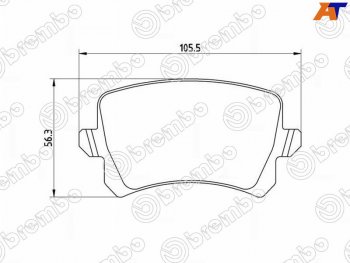 3 599 р. Колодки тормозные LH-RH SAT   Audi A3 ( 8PA хэтчбэк 5 дв.,  8P1 хэтчбэк 3 дв.) (2003-2013), Skoda Octavia  A5 (2004-2013), Skoda Superb ( B6 (3T),  B6 (3T5)) (2008-2015), Skoda Yeti (2009-2013)  с доставкой в г. Набережные‑Челны. Увеличить фотографию 1