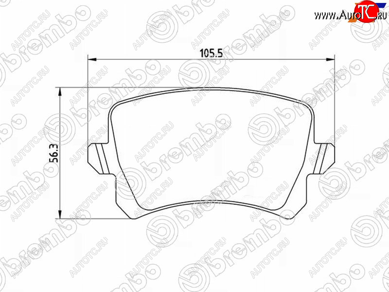 3 599 р. Колодки тормозные LH-RH SAT   Audi A3 ( 8PA хэтчбэк 5 дв.,  8P1 хэтчбэк 3 дв.) (2003-2013), Skoda Octavia  A5 (2004-2013), Skoda Superb ( B6 (3T),  B6 (3T5)) (2008-2015), Skoda Yeti (2009-2013)  с доставкой в г. Набережные‑Челны