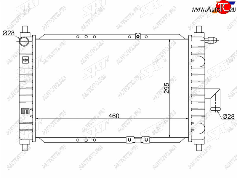 3 399 р. Радиатор SAT  Chery QQ6 (2006-2010), Daewoo Matiz ( M100,  M150,  M200,  M250,  M300) (1998-2016)  с доставкой в г. Набережные‑Челны