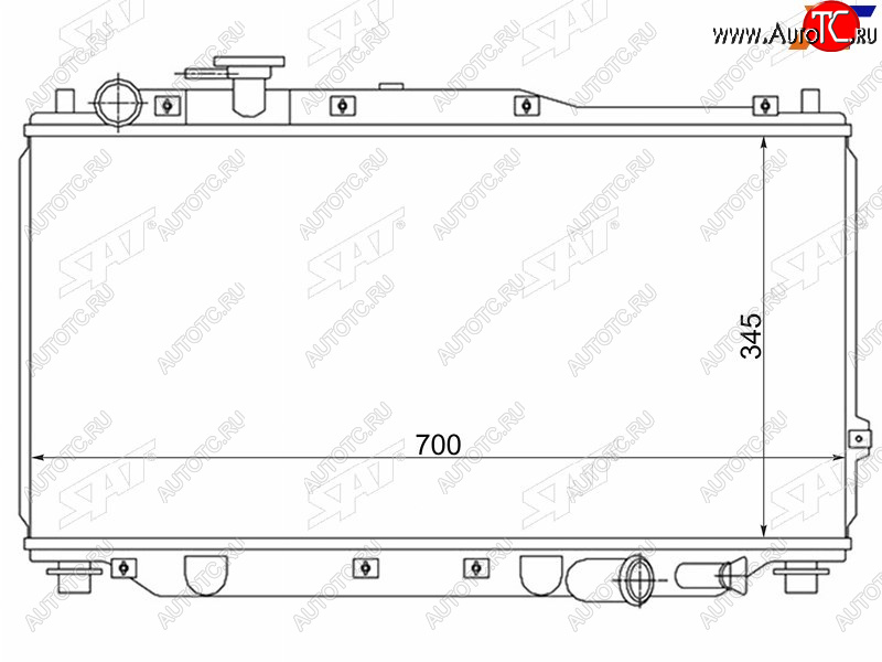 6 299 р. Радиатор охлаждающей жидкости SAT   KIA Sephia - Spectra  с доставкой в г. Набережные‑Челны