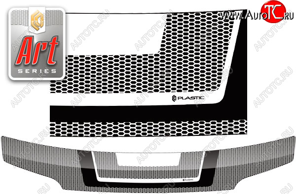 2 299 р. Дефлектор капота CA-Plastic  Daihatsu Coo (2005-2012) (серия ART белая)  с доставкой в г. Набережные‑Челны