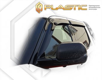 2 159 р. Дефлектора окон CA-Plastic  Toyota Tundra  XK70 (2021-2024) (серый Сlassic полупрозрачный)  с доставкой в г. Набережные‑Челны. Увеличить фотографию 2