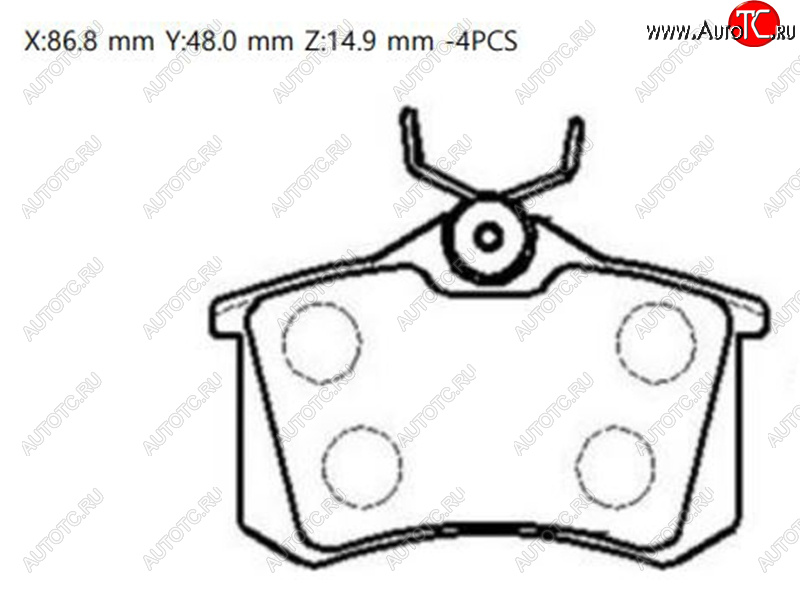 1 499 р. Колодки тормозные зад RH-LH SAT Skoda Octavia A7 рестайлинг универсал (2016-2020)  с доставкой в г. Набережные‑Челны