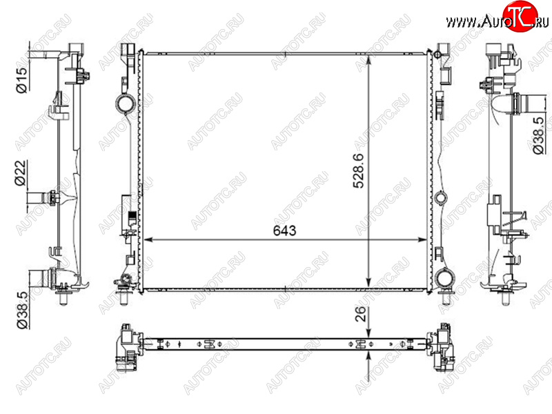 16 649 р. Радиатор охлаждающей жидкости SAT   Mercedes-Benz G class  W463 - GLE class ( C292,  W167)  с доставкой в г. Набережные‑Челны