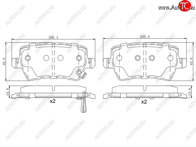 1 029 р. Колодки тормозные задние RH-LH SAT  EXEED TXL (2020-2025), JAC J7 (2020-2025), JAC JS4 (2021-2025)  с доставкой в г. Набережные‑Челны