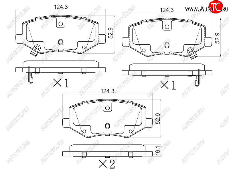 919 р. Колодки тормозные передние FR-FL SAT   JAC S3 - S5  с доставкой в г. Набережные‑Челны