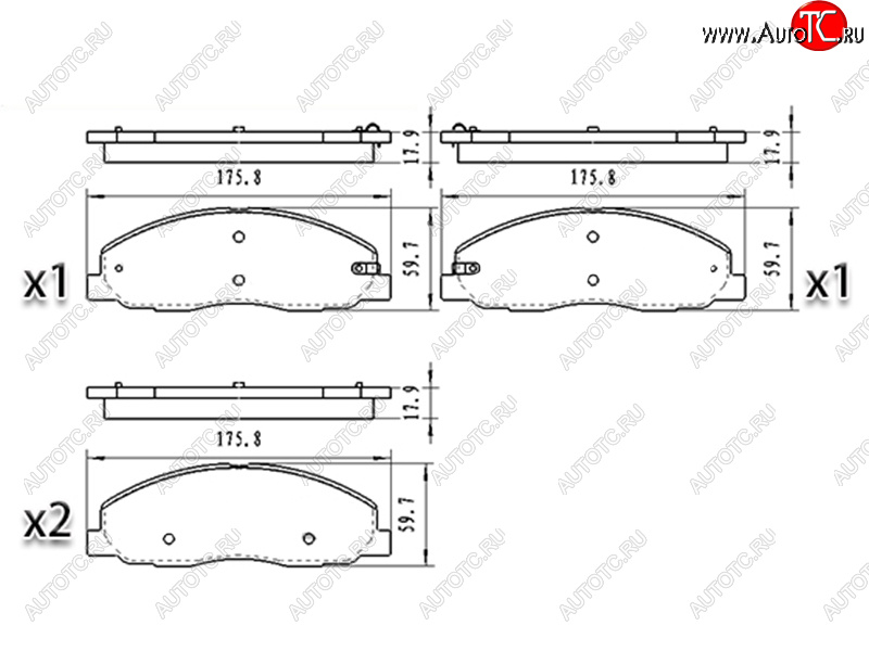 1 439 р. Колодки тормозные перед FL-FR SAT  ГАЗ ГАЗель Next ( A21,A22, С41, С42,  A21,A22, С41, С42, Фермер,  A60,A63, A64,  A62,А65,  A31,A32, C45, C46) - ГАЗель NEXT Citiline  А68  с доставкой в г. Набережные‑Челны