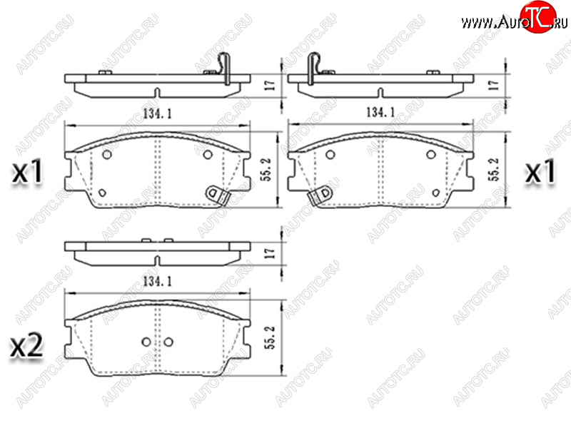 1 189 р. Колодки тормозные передние FR-FL SAT   Hyundai Creta  SU (2020-2022), KIA Soul  SK3 (2018-2022)  с доставкой в г. Набережные‑Челны