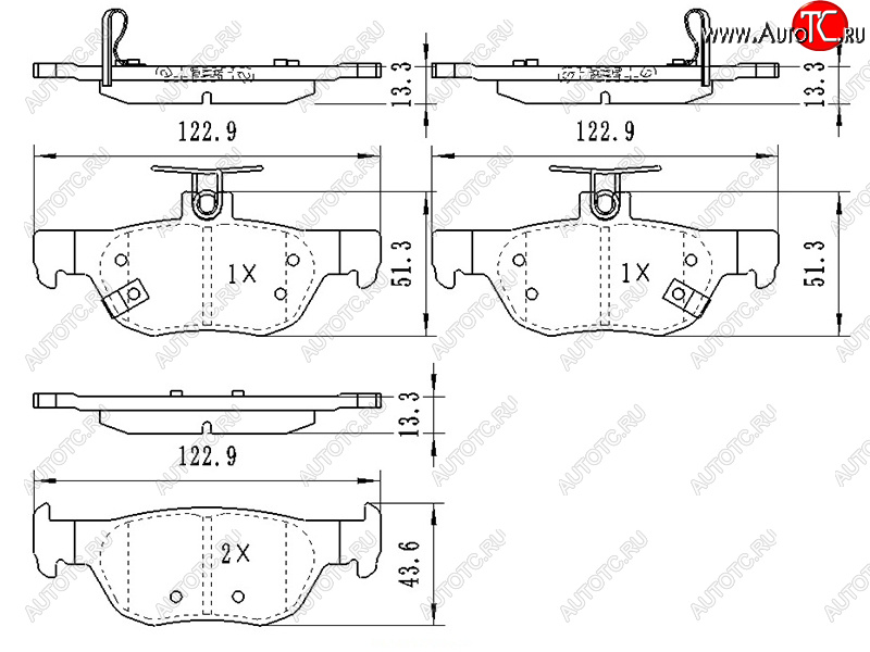 1 089 р. Колодки тормозные задние RH-LH SAT  Mazda 3/Axela  BP - CX-30  с доставкой в г. Набережные‑Челны