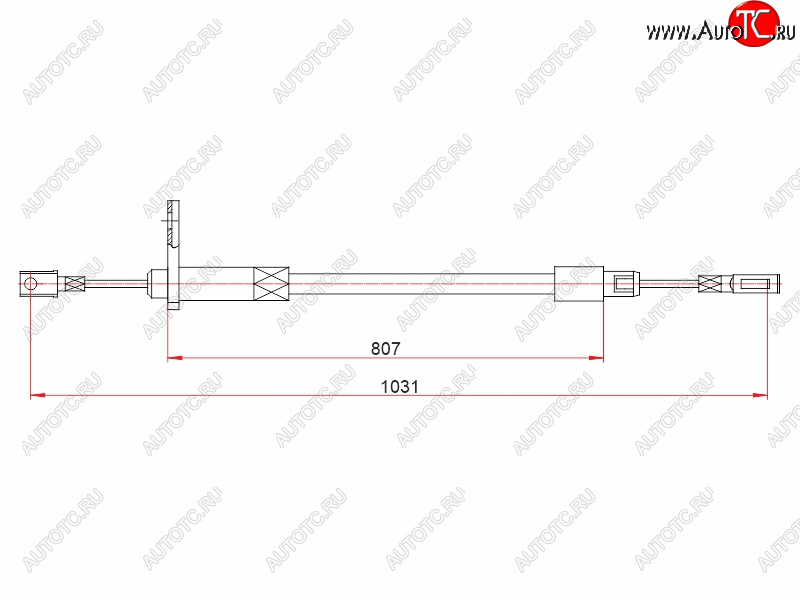 729 р. Трос ручного тормоза RH SAT Mercedes-Benz E-Class W210 дорестайлинг универсал (1996-1999)  с доставкой в г. Набережные‑Челны