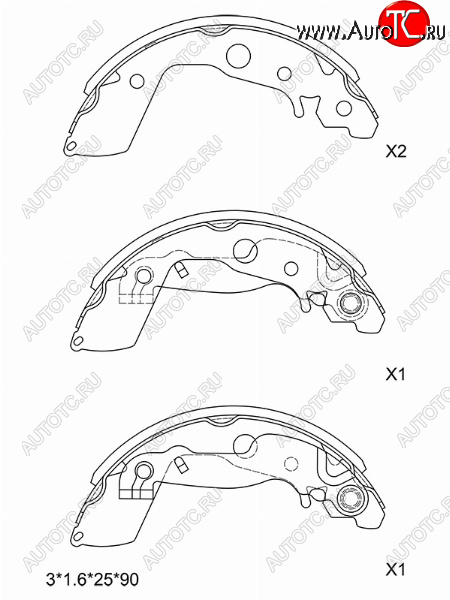 3 279 р. Колодки тормозные задние SAT RH-LH  Mazda 2/Demio  DE (2007-2014) дорестайлинг, рестайлинг  с доставкой в г. Набережные‑Челны