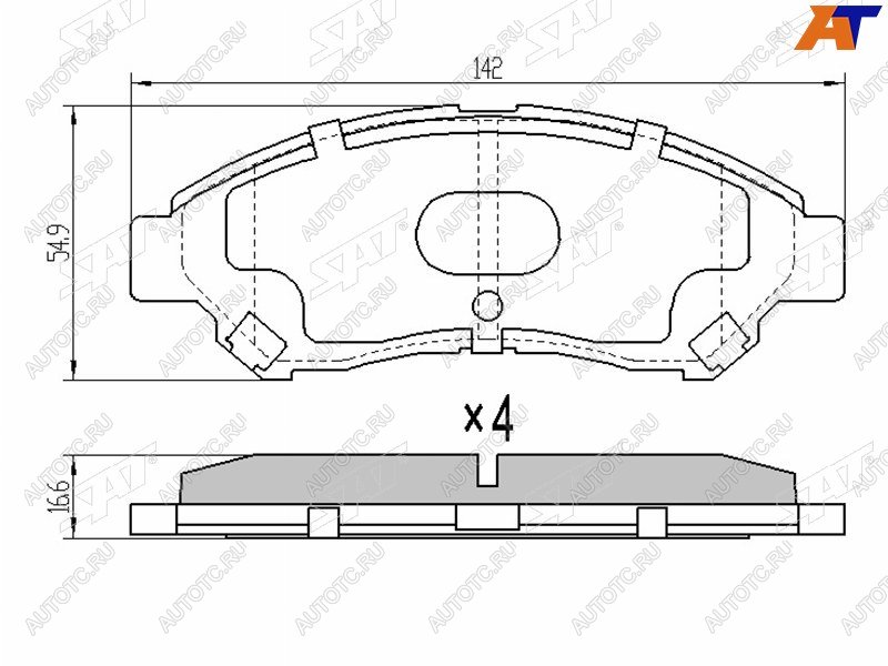 2 649 р. Колодки тормозные передние FR-FL SAT  Toyota Town Ace  s400 (2008-2020) дорестацлинг  с доставкой в г. Набережные‑Челны