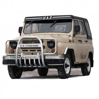 Защита переда с ушами, Техно Сфера Уаз (uaz) 315195 Хантер (hunter) (2003-2024)