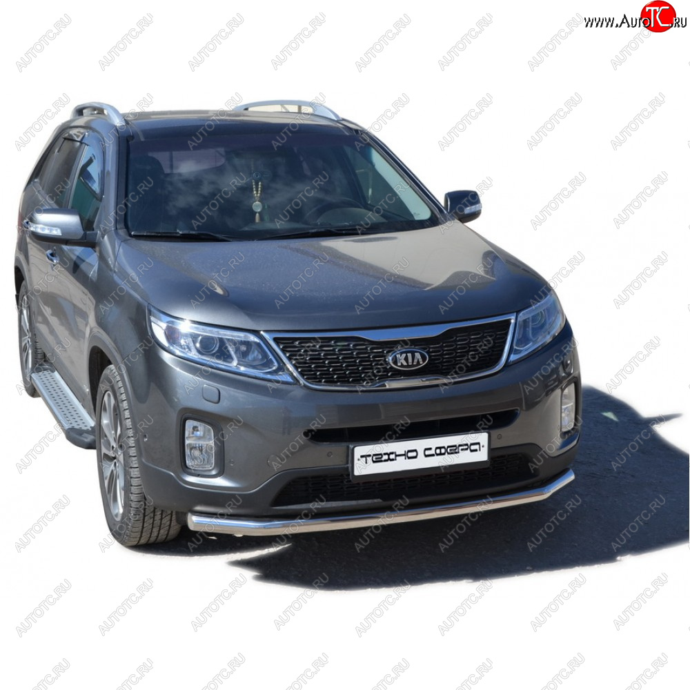 27 799 р. Пороги бумер алюминиевые с резинкой, Техно Сфера  KIA Sorento ( BL,  XM,  UM/Prime,  MQ4) (2002-2022) дорестайлинг, рестайлинг, дорестайлинг, рестайлинг, дорестайлинг, рестайлинг (Черный глянец)  с доставкой в г. Набережные‑Челны