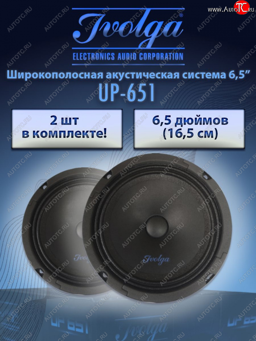 2 479 р. Широкополосная акустическая система Ivolga UP-651 Lexus GS350 L10 (2011-2016)  с доставкой в г. Набережные‑Челны