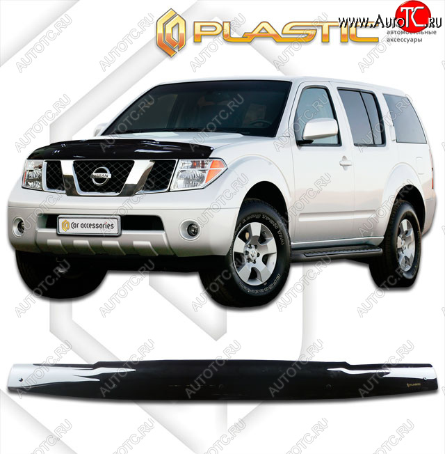 1 999 р. Дефлектор капота CA-Plastic  Nissan Terrano2  R20 (1999-2006) 2-ой рестайлинг (Classic черный)  с доставкой в г. Набережные‑Челны