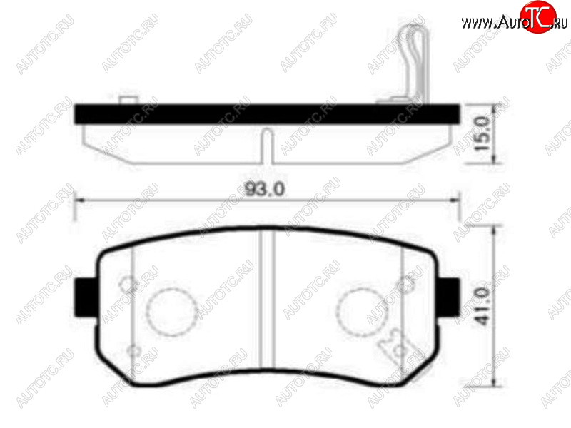 1 559 р. Колодки тормозные задние LH-RH SAT KIA Ceed 2 JD дорестайлинг, хэтчбэк (2012-2015)  с доставкой в г. Набережные‑Челны