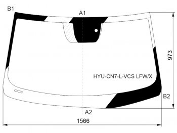 Стекло лобовое (Датчик дождя) XYG Hyundai (Хюндаи) Elantra (Элантра)  CN7 (2020-2023) CN7